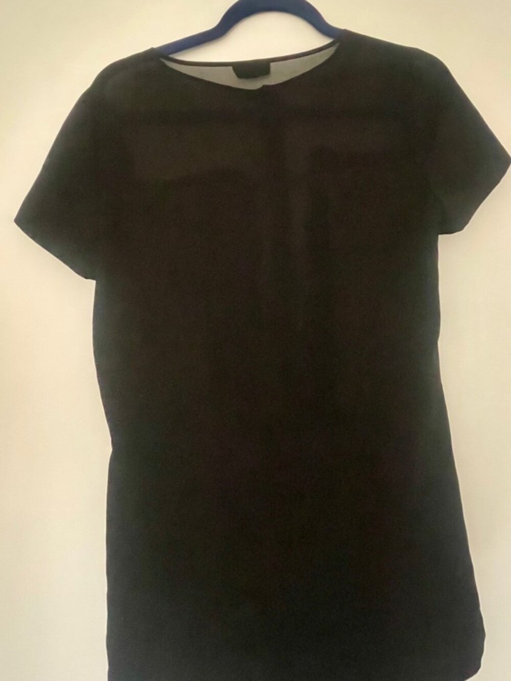Topshop Black Short Button Front Romper with sheer insets US Size 6
